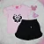 Conjunto Infantil Rosa Minnie c/ Shortinho Preto 2 ao 14 - Imagem 2