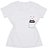 T-Shirt verão Feminina Adulta camiseta Branca Bolsinho Gatinho - Imagem 1