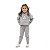 Conjunto Inverno Moletom C/ Capuz Feminino Infantil Mescla Smile - Imagem 1