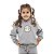 Conjunto Inverno Moletom C/ Capuz Feminino Infantil Mescla Smile - Imagem 3