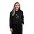 Conjunto Inverno moletom peluciado feminino com capuz e bolso canguru adulto preto snopy - Imagem 2