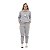 Conjunto Inverno moletom peluciado feminino com capuz e bolso canguru adulto mescla smile - Imagem 1