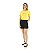 Conjunto verão Feminino: Shorts Pretos e Camiseta Amarela 'Cultive Pensamentos Positivos' - Imagem 3