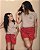 Conjunto verão Mãe e Filha: Camiseta 'Doce como cereja' e Shorts bordô - Tamanhos 2 ao GG - Imagem 2