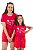 Conjunto verão Mãe e Filha vermelho Corações - Tamanhos 2 ao GG - Imagem 3