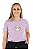 Conjunto verão Feminino: Shorts Preto e Camiseta lilás Smile - Imagem 4