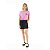 Conjunto verão Feminino: Short Preto e Camiseta Rosa Blush com Bolsinho Florido - Imagem 3