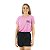 Conjunto verão Feminino: Short Preto e Camiseta Rosa Blush com Bolsinho Florido - Imagem 1
