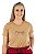 Conjunto verão Feminino: Short Bordô e Camiseta Capuchino juramento dedinhos - Imagem 3