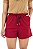 Conjunto verão Feminino: Short Bordô e Camiseta Capuchino juramento dedinhos - Imagem 5