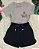 Conjunto Infantil Short Preto c/ Camiseta Cereja 2 ao 14 - Imagem 5