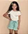 Conjunto Infantil Seja Leve c/ Shorts Verde 2 ao 14 - Imagem 3