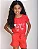 Conjunto Infantil Corações c/ Shorts Vermelho 2 ao 14 - Imagem 1