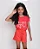 Conjunto Infantil Corações c/ Shorts Vermelho 2 ao 14 - Imagem 3