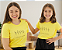 Kit Mãe e Filha Camiseta Amarela Grow Positive - Tamanhos 2 ao G3 - Imagem 1