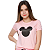 T-Shirt verão Feminina Adulta camiseta Rosa bebê Minnie Desenho - Imagem 1