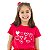 T-Shirt verão Mãe e filha Camisa vermelha corações - Tamanhos 2 ao G3 - Imagem 4