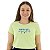 T-Shirt verão Feminina Adulta camiseta verde pistache perfectly imperfect P ao G3 - Imagem 1