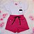 Conjunto verão Mãe e Filha bolsinho gatinho  e shorts pink - Tamanhos 2 ao GG - Imagem 3