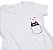 Kit Mãe e Filha Camiseta Gatinho no Bolso Branca – Tamanhos 2 ao G3 - Imagem 3