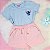 Conjunto verão Mãe e Filha: Camiseta Bordada Stitch e Shorts rosa claro - Tamanhos 2 ao GG - Imagem 3