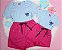 Conjunto verão Mãe e Filha: Camiseta Bordada Stitch e Shorts pink - Tamanhos 2 ao GG - Imagem 1