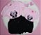 Conjunto verão Mãe e Filha rosa claro minnie e shorts preto - Tamanhos 2 ao GG - Imagem 1