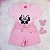 Conjunto verão Mãe e Filha rosa claro minnie e shorts rosa - Tamanhos 2 ao GG - Imagem 2