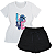 Conjunto Verão Mãe e Filha Stitch Love c/ Shorts Pink 2 ao GG - Imagem 10