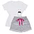 Conjunto Infantil Gatinho c/ Shorts Mescla 2 ao 14 - Imagem 2