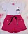 Conjunto Infantil Gatinho c/ Shorts Pink 2 ao 14 - Imagem 1
