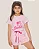 Conjunto Barbie Rosa Claro: Camiseta Algodão, Shorts 2 ao 14 - Imagem 1