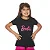 Conjunto Infantil Barbie Preto c/ Shorts Pink 2 ao 14 - Imagem 5