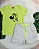 Conjunto Infantil Minnie Verde Neon c/ Shorts Cinza 2 ao 14 - Imagem 2