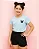 Conjunto Infantil Stitch Azul c/ Shorts Preto 2 ao 14 - Imagem 1
