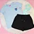 Conjunto Infantil Stitch Azul c/ Shorts Preto 2 ao 14 - Imagem 3