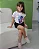 Conjunto Infantil Stitch Love c/ Shorts Boxer Preto 2 ao 14 - Imagem 2