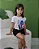 Conjunto Infantil Stitch Love c/ Shorts Boxer Preto 2 ao 14 - Imagem 3