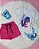 Conjunto Infantil Stitch Love c/ Shorts Rosa Pérolas 2 ao 14 - Imagem 7
