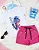 Conjunto Infantil Stitch Love c/ Shorts Rosa Pérolas 2 ao 14 - Imagem 5