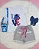 Conjunto Infantil Stitch c/ Shorts Mescla e Laço Rosa 2 ao 14 - Imagem 1