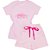 Conjunto Feminino camiseta Rosa positive +Short Rosa bb P ao GG - Imagem 1