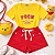 Conjunto verão infantil menina ursinho pooh shorts vermelho - Imagem 1