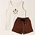 Conjunto verão infantil meninas harry potter shorts marrom - Imagem 6