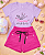 Conjunto verão infantil menina princess + shorts pink - Imagem 2