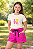 Conjunto Infantil Menina Love minnie Camiseta+Shorts 2 a 14 - Imagem 2