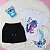 Conjunto Infantil Menina camisa Stitch  Shorts Preto  2 a 14 - Imagem 1