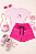 Conjunto Infantil Menina Camisa Rosa Hello Kitty Shorts Pink  2 a 14 - Imagem 2