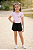 Conjunto Infantil Menina Camisa Rosa Hello Kitty Shorts Mescla 2 a 14 - Imagem 4
