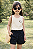 Conjunto Verão Infantil Meninas Regata Capivarta Shorts Preto - Imagem 2